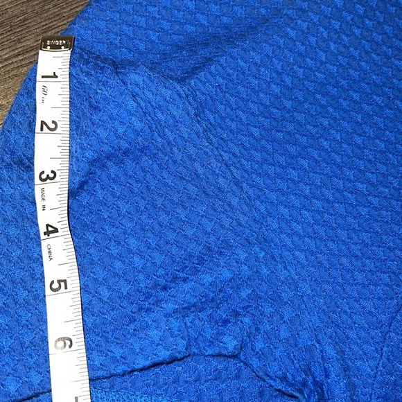 Anthropologie Maeve 60s Retro Textured Short Sleeve Shift Dress Size Small Blue - Picture 12 of 12